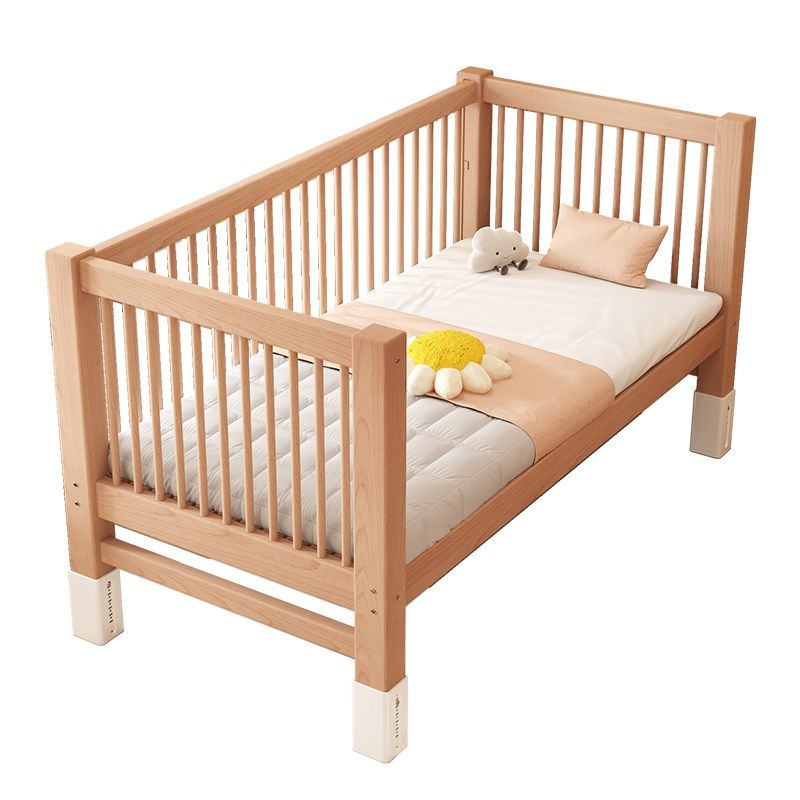 榉木儿童婴儿拼接床床边加宽带护栏可升降桌腿男孩女孩宝宝单人床,住宅家具,儿童拼接床,淘宝优惠券,粉丝福利购,淘宝优惠卷