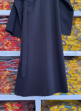 长品道服用袍套装法衣女士衣服男道道袍春秋加厚款长褂斜襟