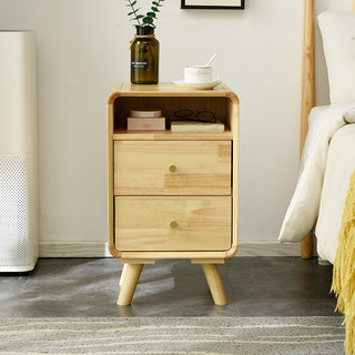北欧实木床头柜简约现代迷你小型A置物架家用卧室轻奢简易床边柜