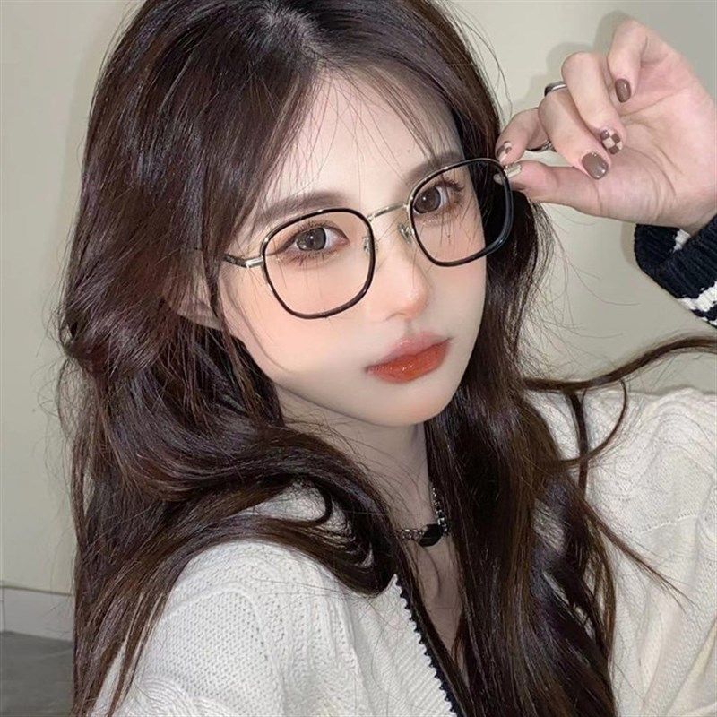 冷茶色近视眼镜女可配度数镜片大脸显瘦素颜眼镜框架平光护目镜潮,ZIPPO/瑞士军刀/眼镜,防蓝光镜,淘宝优惠券,粉丝福利购,淘宝优惠卷