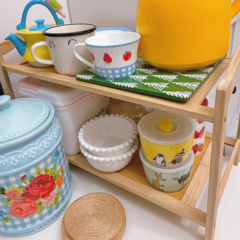 杯架水杯置物架晾放玻璃杯子双层木质托盘家用收纳放茶杯水壶架子,家庭/个人清洁工具,杯架,淘宝优惠券,粉丝福利购,淘宝优惠卷