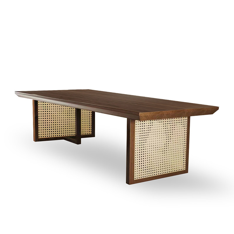 侘寂风藤编茶桌椅组合简约新中式家用实木茶台桌大板办公室泡茶桌,住宅家具,家用茶台/茶桌,淘宝优惠券,粉丝福利购,淘宝优惠卷