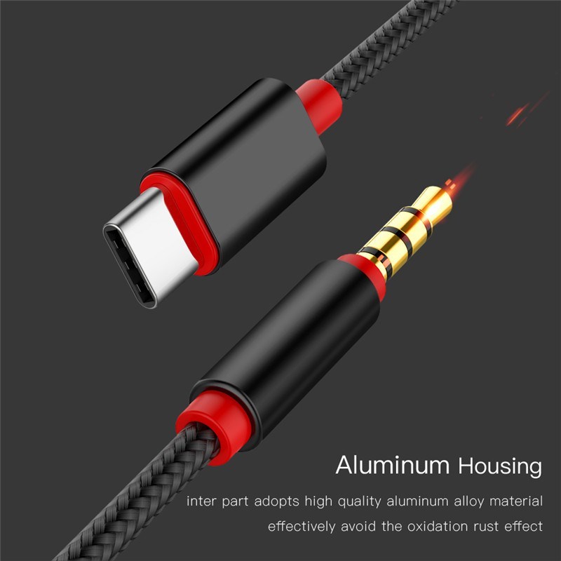 速发Type C Male to 3.5mm Male Car AUX Audio Cable Adapter US