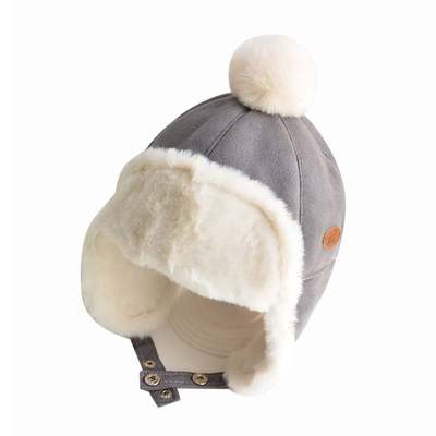 极速Kid Baby Boy Girl Winter Russia Hat Fur Ball Ear Thicken