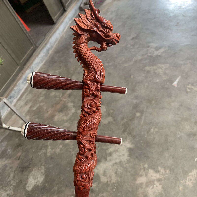 紫檀二胡杆 高胡杆越胡杆 带琴轴 浙江Q龙 二胡乐器配件