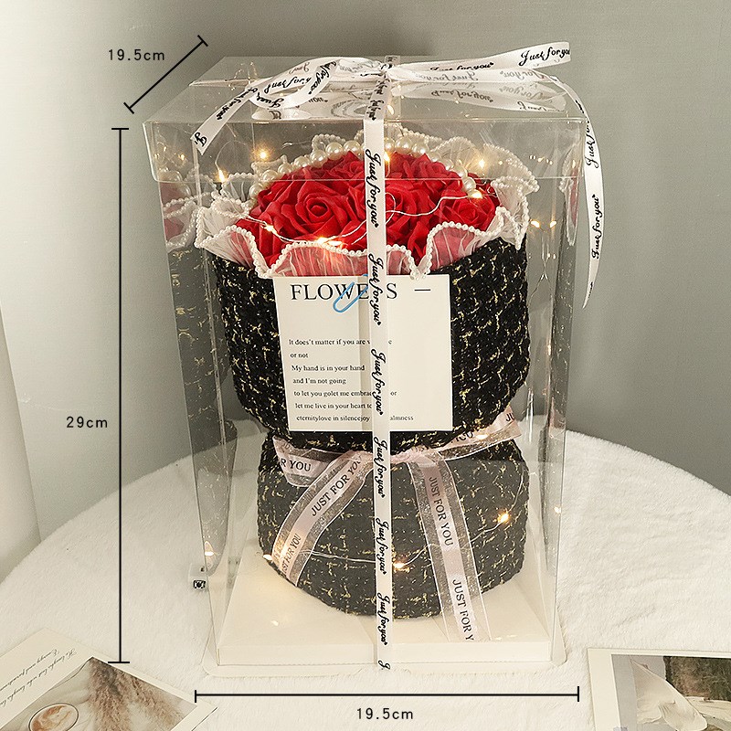 情人节仿真19朵玫瑰香皂花花束生日礼物女生永生花花束成品高级感