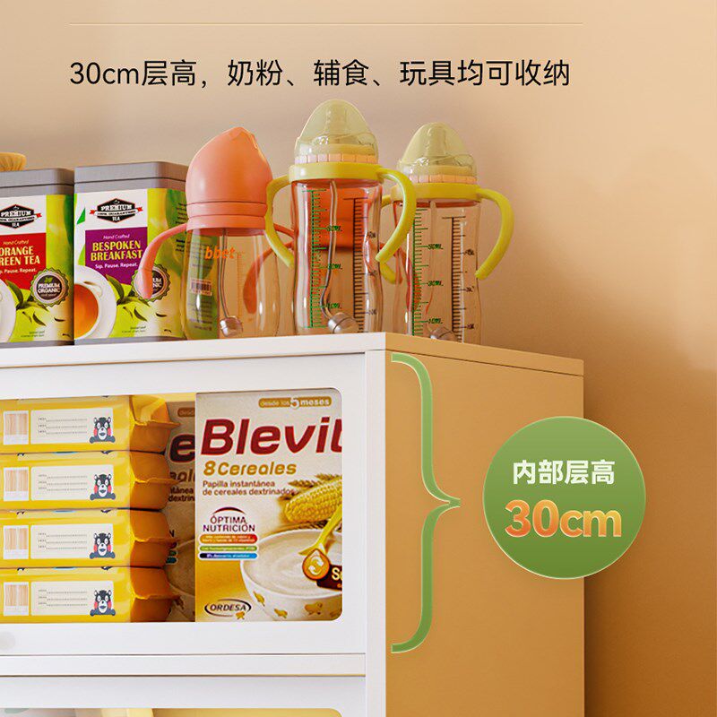 婴儿用品喂养台儿童玩具收纳架落地家用收纳柜宝宝置物架储物柜子