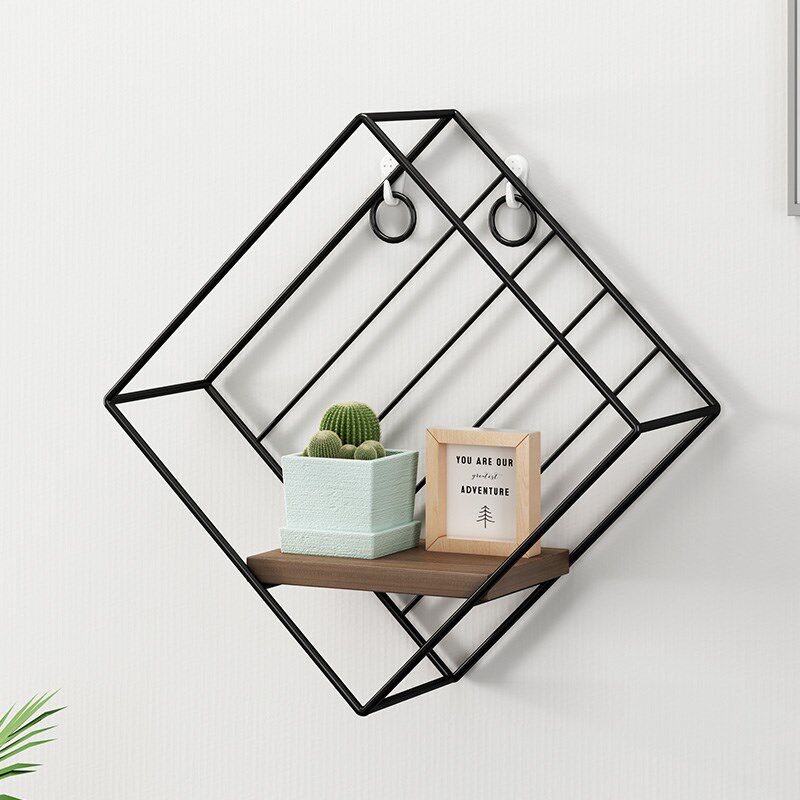 Wall rack punch-free bedroom TV wall wrought iron rack wall