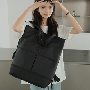 书包女背包男士旅游2023新款时尚通勤带鞋仓多功能手提单肩双肩两