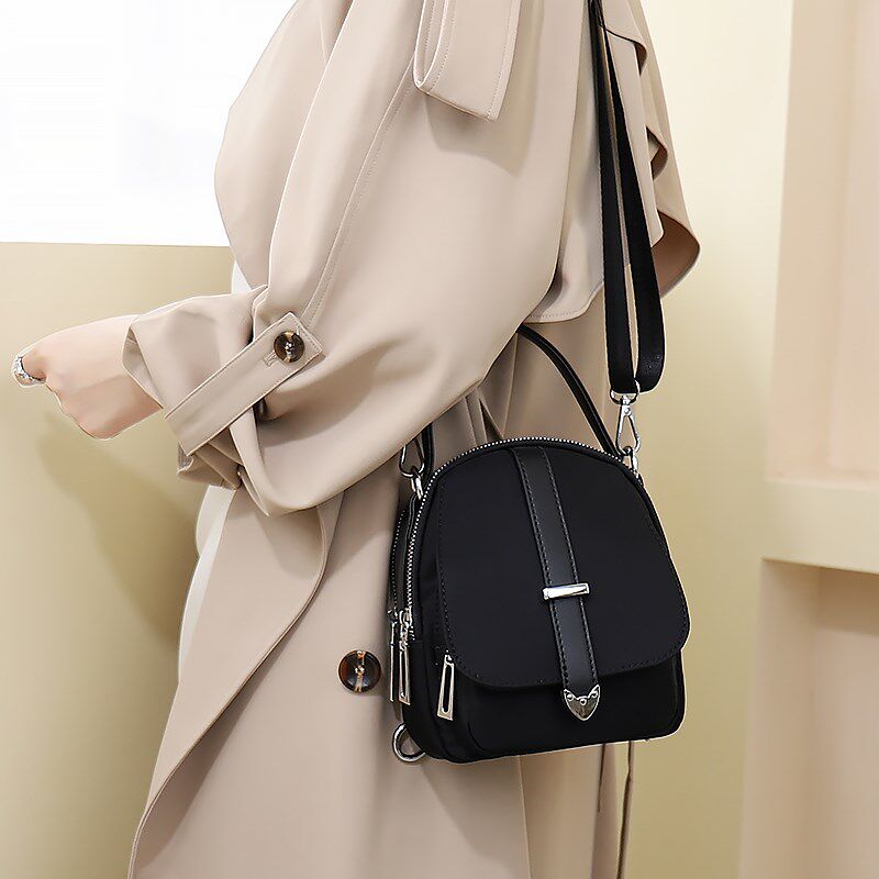 双肩包女2024新款轻便斜挎包牛津布休闲单肩包秋冬装手机的小包包