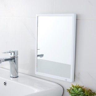 速发厕所浴室小镜子化妆镜挂墙自粘贴洗手间壁挂免打孔卫生间带置