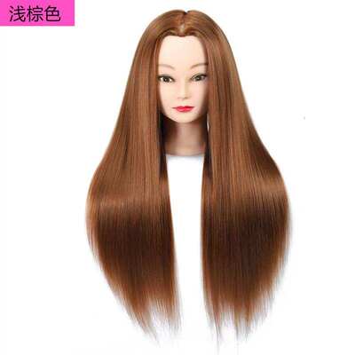模特头美发专用化妆师发型u练编发练习剪发头模模头真人发公仔人