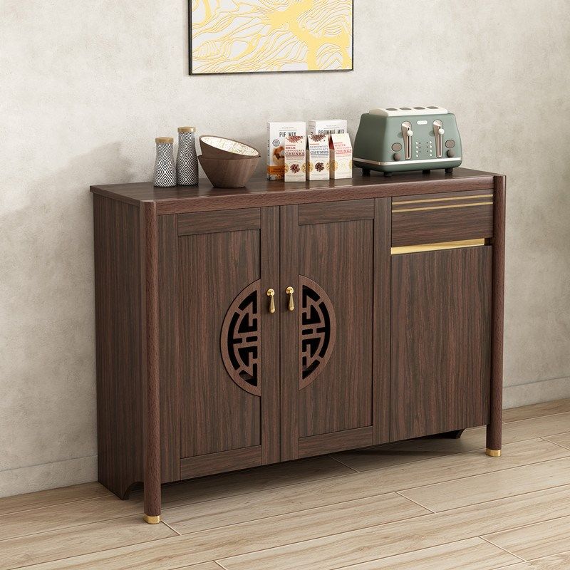 中式餐边柜现代简约客厅酒柜茶水柜实木框储物柜厨房收纳一体靠墙,住宅家具,餐边柜,淘宝优惠券,粉丝福利购,淘宝优惠卷