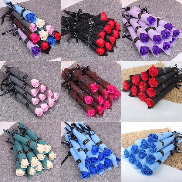 速发10Pcs Artificial Flowers Girlfriend Valentines Day Rose