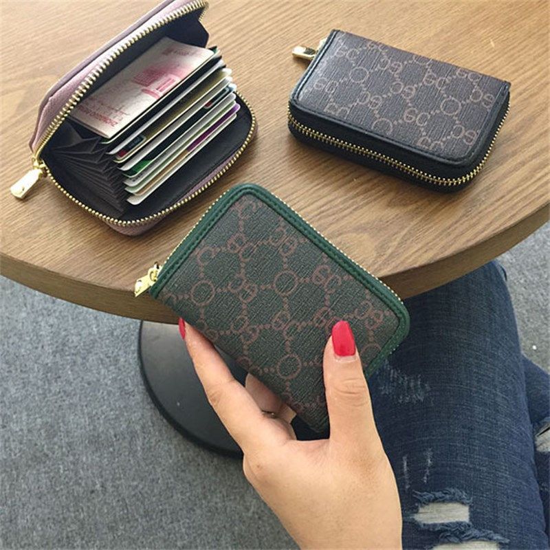 卡包女多卡位可爱个性风琴式卡片包迷你卡夹名片夹拉链小钱包