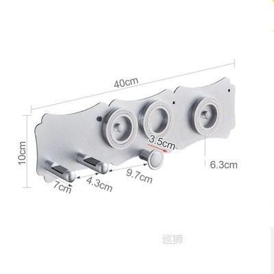 LIUYUE Hairdryer Shelf Silver/Black Wall Mount Hairdryer Hol