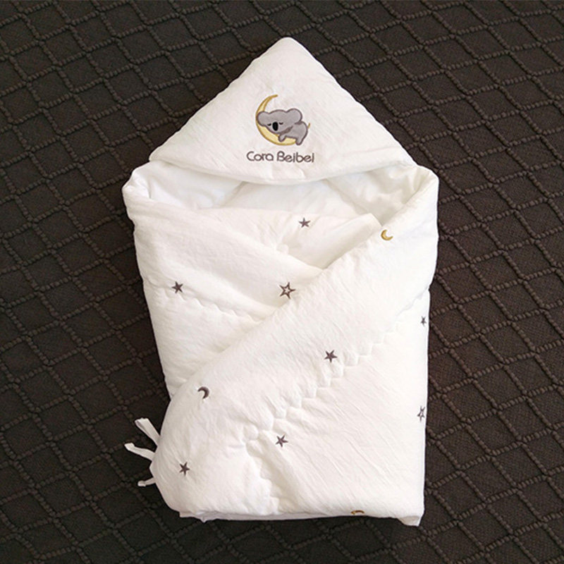 婴儿抱被初生宝宝用品春秋外出冬加厚柔软亲肤襁褓卡通产房抱被