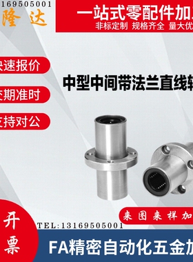 中型中间带法兰LHMRD6直线轴承LHMSD8 10 12 13 16 20 LHMCD25 30