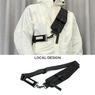 带手机包的斜挎包带子工装机能风潮男书包替换配件宽背带单肩带女