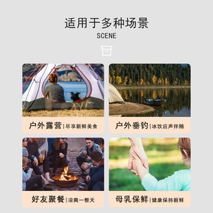 户外拉杆带轮38L保温箱便携露营露营野餐食品冰块保冷冷藏箱40L