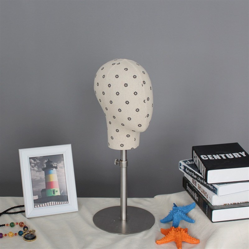 时尚包布头模道具发箍头饰假发帽子眼镜展示架饰品橱窗陈列假人头