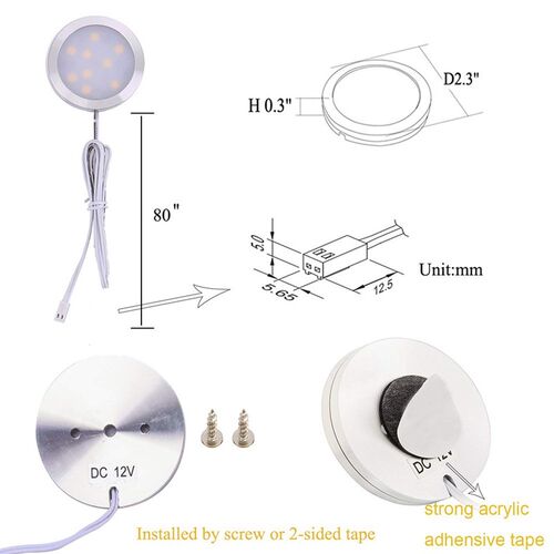 LED Under Cabinet Lighting  3/4/6/8/10 Pcs Dimmable Puck Lig