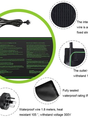 Seedling Heating Mat 60x30cm Waterproof Plant Seed Germinati