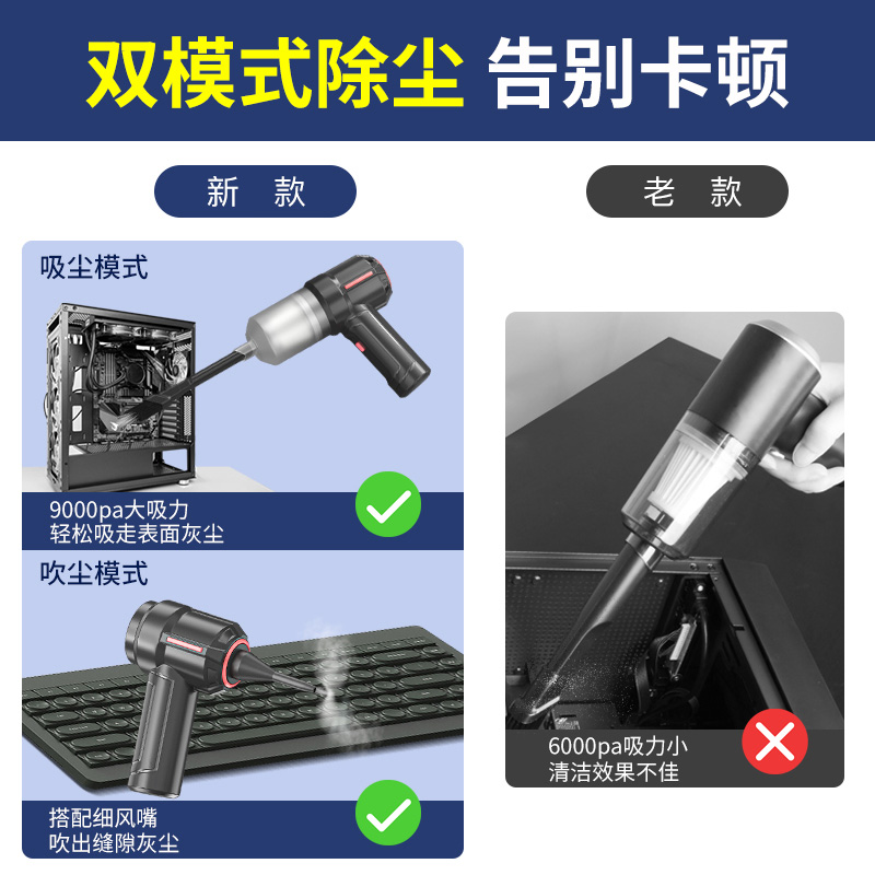 笔记本清灰工具套装电脑吸吹两用除尘电动吹风机主机拆机维修风扇