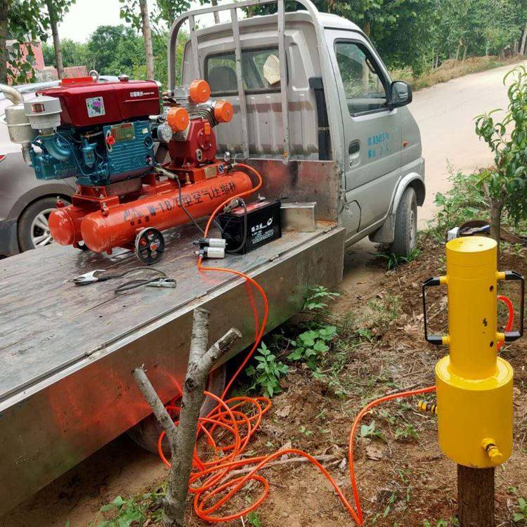 新品光伏打桩机植桩机防汛植桩机小型气动防汛管桩打桩机