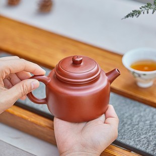 1E31宜兴紫砂壶名家纯手工大容量泡茶壶家用茶具原矿朱泥大红袍德