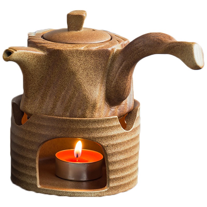 1VPR茶壶f小火温茶炉蜡烛柴烧陶瓷家用加热温酒功夫禅意茶具粗陶
