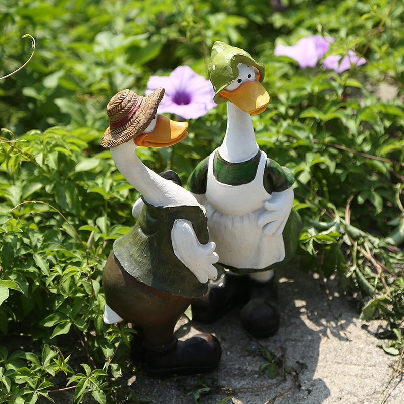 卡通鸭子装饰摆件别墅花园庭院布置户外花盆动物雕塑园林景观小品,家居饰品,装饰摆件,淘宝优惠券,粉丝福利购,淘宝优惠卷