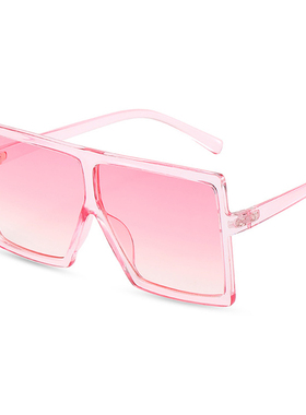 现货Oversized Shades Sunglasses Woman BlKack Fashion Square