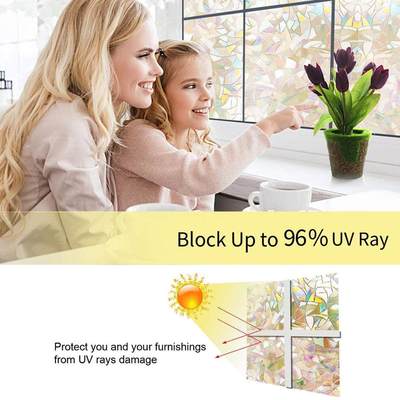 推荐3D Rainbow Effect Window Films Privacy Decorative Film A