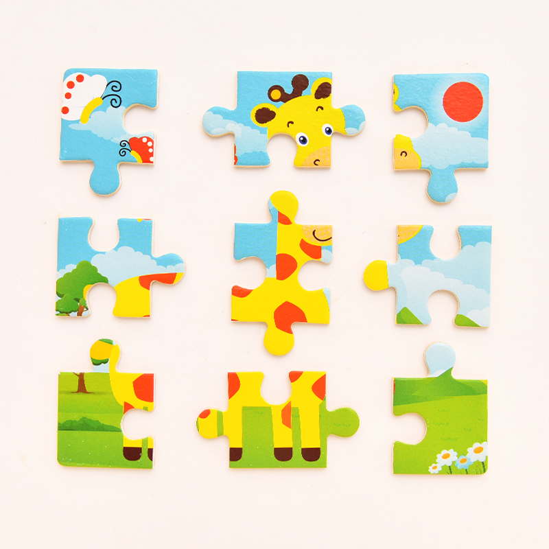 极速Baby Wooden Montessori Puzzle Child Game Wooden Puzzle 3