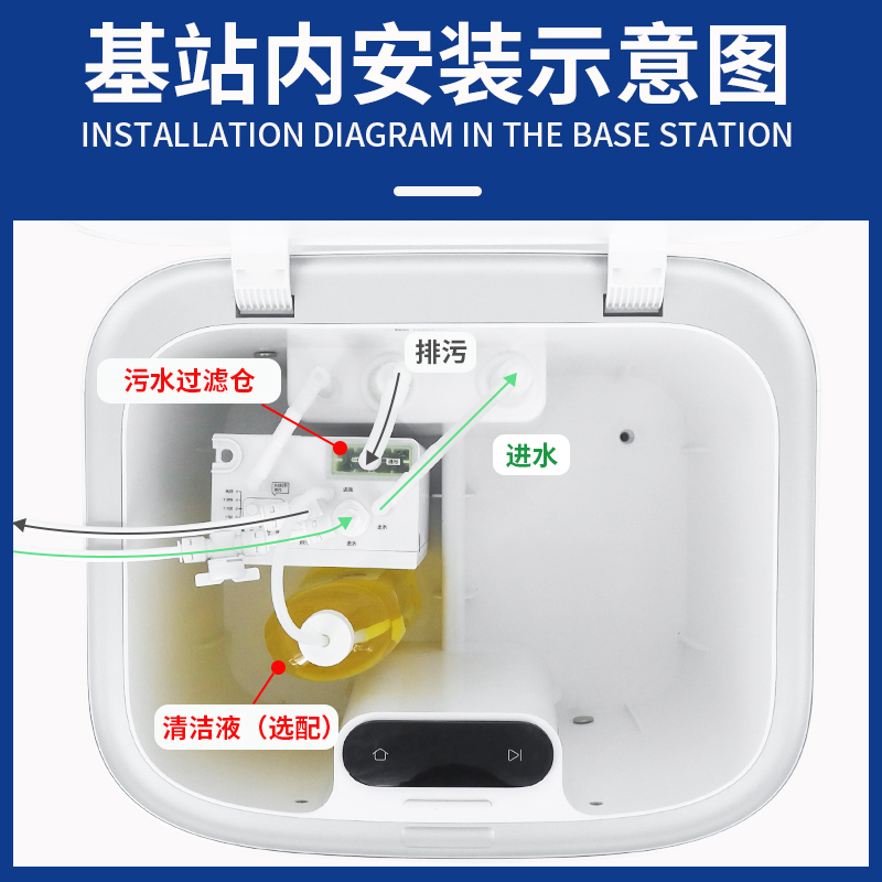 极速追觅W10W10PRO自动上下水模块套件改装拖地扫地机器基站换水