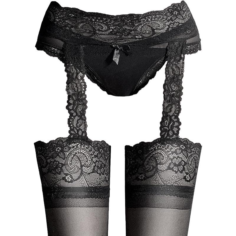 日本gp满分腿精性感裤袜t女蕾丝吊带袜内衣火辣黑丝抗菌内裤丝袜