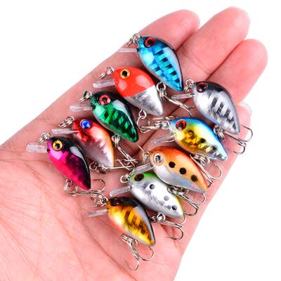 新品Aorace 30mm 2g Crazy wobbler Mini Topwater Crankbait Art