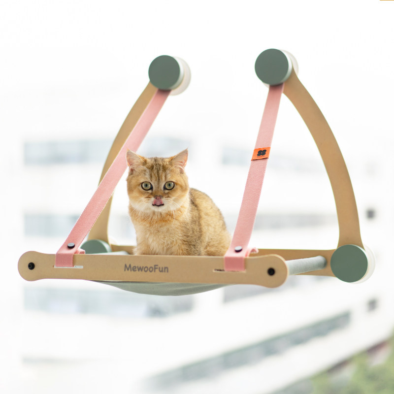 喵乎汪也MEWOOFUN夏季吸盘z猫窝悬挂式猫咪小吊床窗边玻璃猫咪用怎么看?