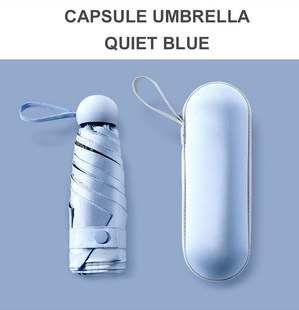 Mini Umbrella 5 Folding Female Sunshade Rain Sunny Capsule C