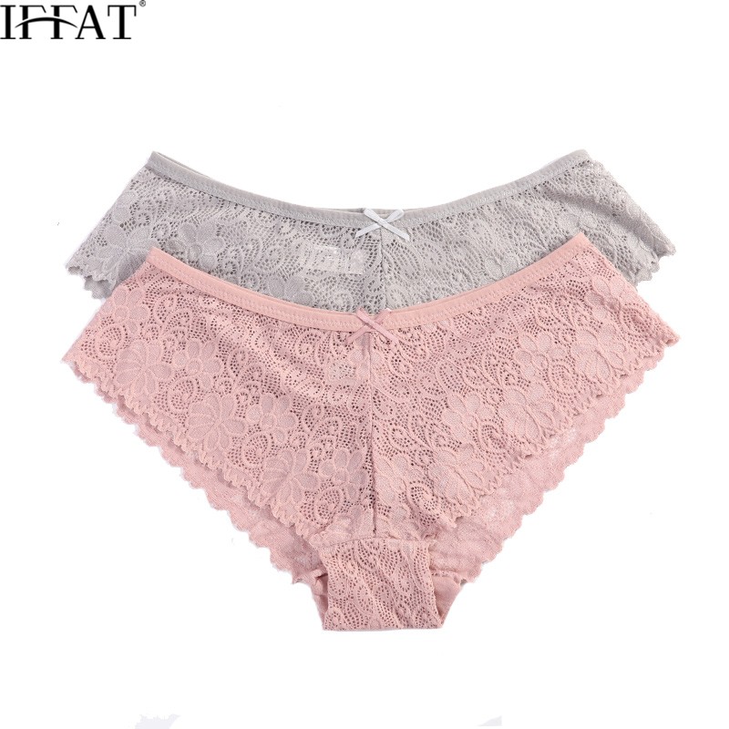 极速3 Pcs Panties for Woman Underwear Sexy Lace Lingerie Bri