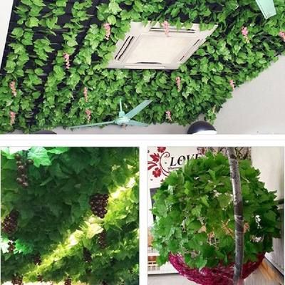 推荐220CM Artificial Plants Rattan Creeper Green Leaf Ivy Vi