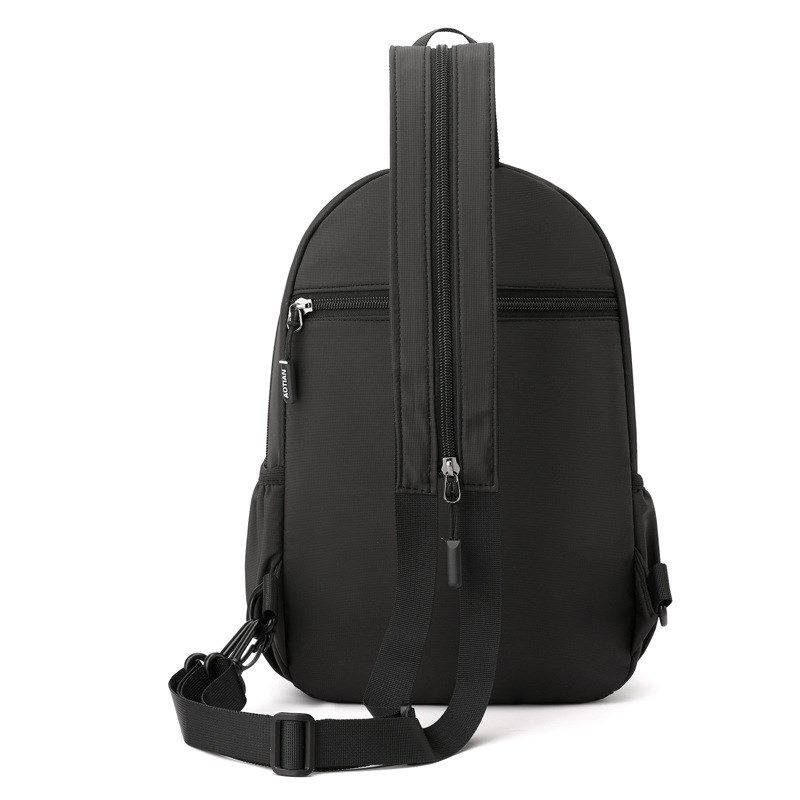 多功能两用男士休闲双肩背包通勤小胸包两侧水杯口袋轻便防泼水包,箱包皮具/热销女包/男包,胸包,淘宝优惠券,粉丝福利购,淘宝优惠卷