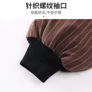 工作服男女士加肥加厚厨房家用 2024新款 加大棉布围裙罩衣长袖 冬季