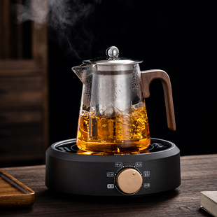 耐热玻璃泡茶壶茶水分离r带过滤花茶壶家用煮茶器冲茶器小容量加