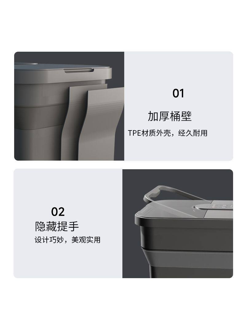 贝立可折叠电动泡脚盆全自动电热恒温可携式红光足疗智能家庭泡脚