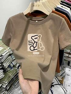 女童短袖T恤夏季网红炸街女孩衣服夏装儿童L韩版宽松半袖上;.&r;