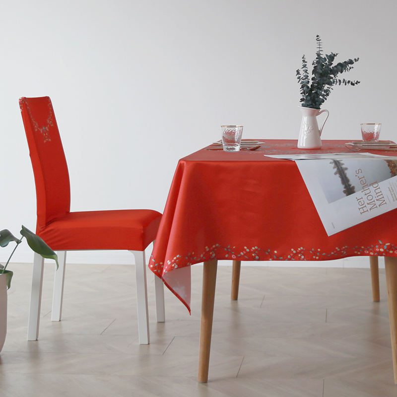 新中式婚礼布置家用结婚椅套红色喜庆通用弹力凳子罩婚庆用品装饰