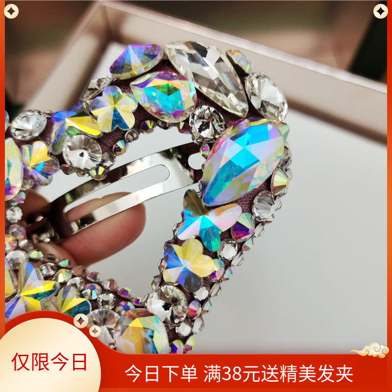 奢华闪亮水钻发夹顶夹刘海夹马尾夹发卡头饰夹子发饰弹簧卡子