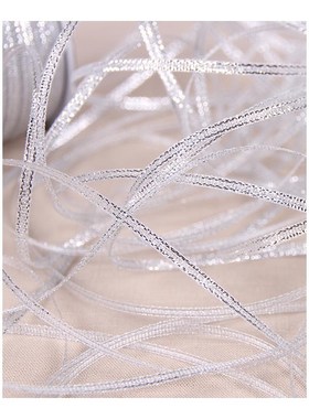 25Yards 6mm Silver Gold Glitter Silk Satin Ribbon Party Home